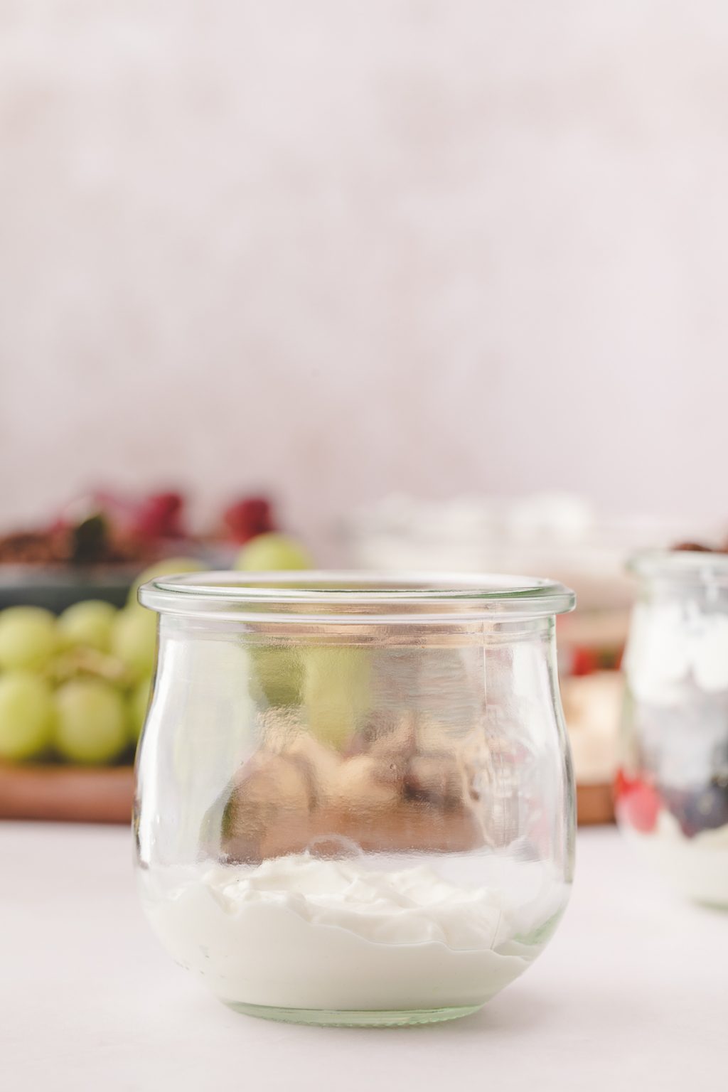 Yogurt Parfait with Fruit and Chocolate Granola Pretty Domesticated
