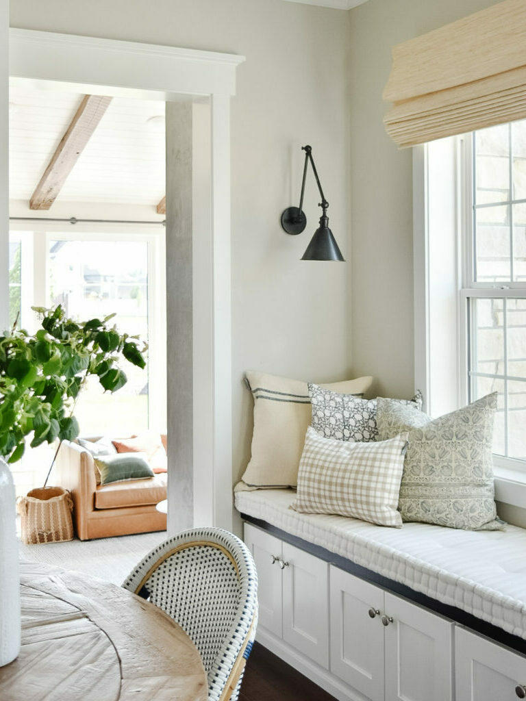 Bench seat in family room.